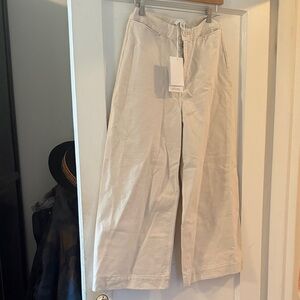 Wide Leg denim Pants in cream/off white NWT